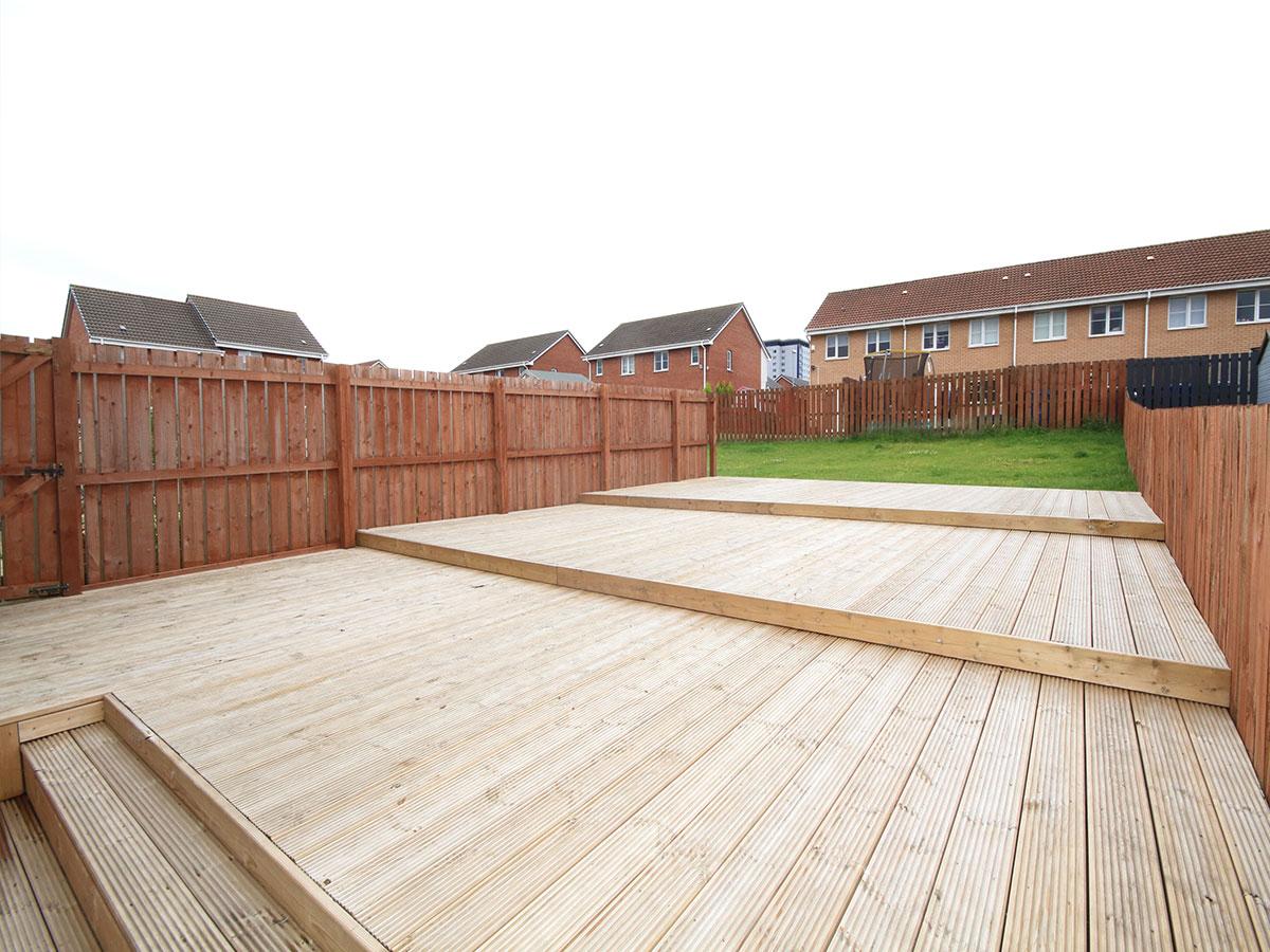Decking laid